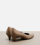 The Row Ornella leather pumps