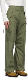 NVRFRGT Green Twisted Cargo Pants