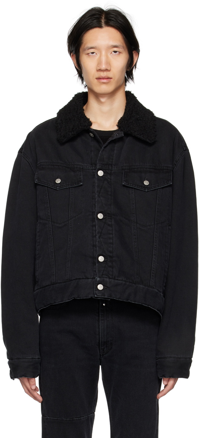 MM6 Maison Margiela Black Sports Denim Jacket MM6 Maison Margiela