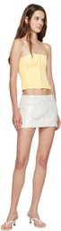 GUIZIO Yellow Satin Corset