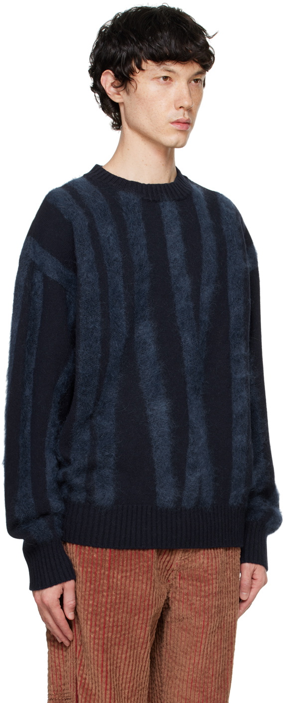 le PÈRE Blue Tyndell Stripe Sweater
