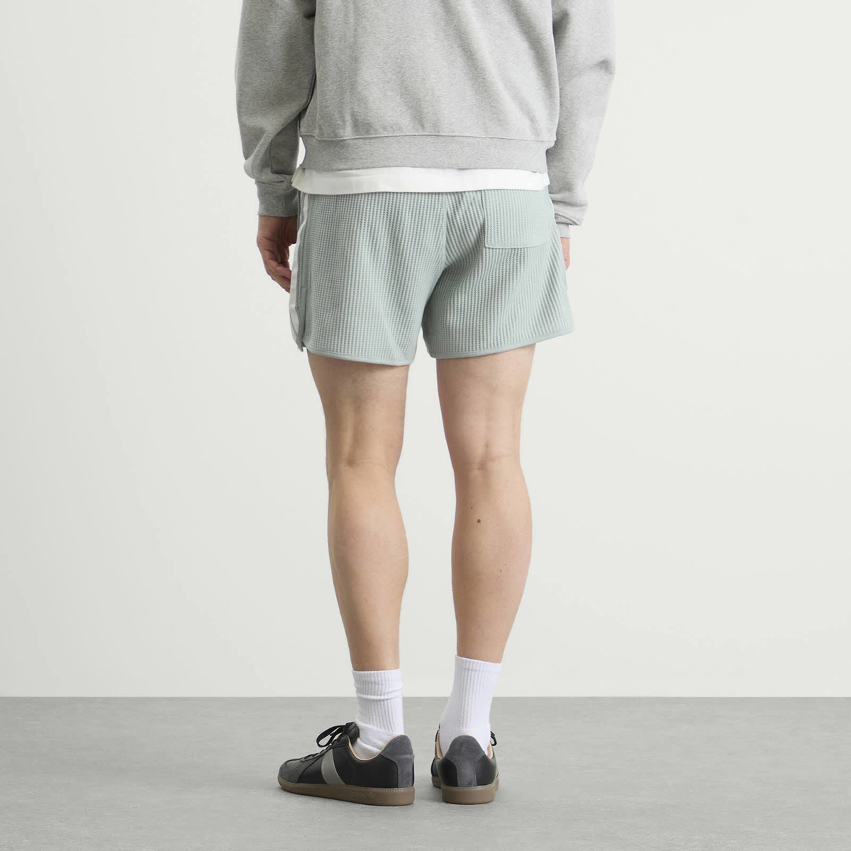 Adidas Men's Waffle Knit Sprinter Shorts in Wonder Sage
