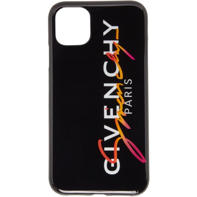Photo: Givenchy Black Multicolor Logo iPhone 11 Case
