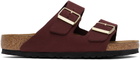 Birkenstock Burgundy Regular Arizona Soft Footbed Sandals