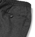 Officine Generale - Wool-Flannel Drawstring Trousers - Men - Charcoal