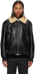 Solid Homme Black Leather Jacket