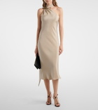 Max Mara Elegante one-shoulder silk crêpe maxi dress