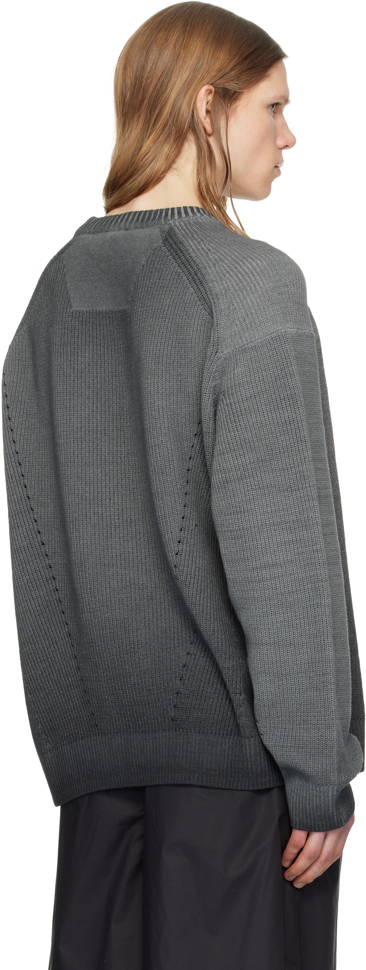 Juun.J Gray Cotton Dyed Sweater