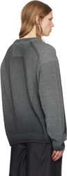 Juun.J Gray Cotton Dyed Sweater