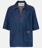 Valentino VGold denim top