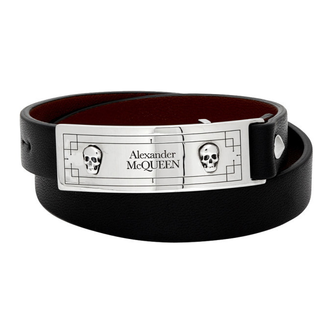 Photo: Alexander McQueen Black Snake Tag Wrap Bracelet