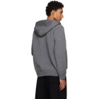 sacai Gray Cotton Cashmere Knit Hoodie
