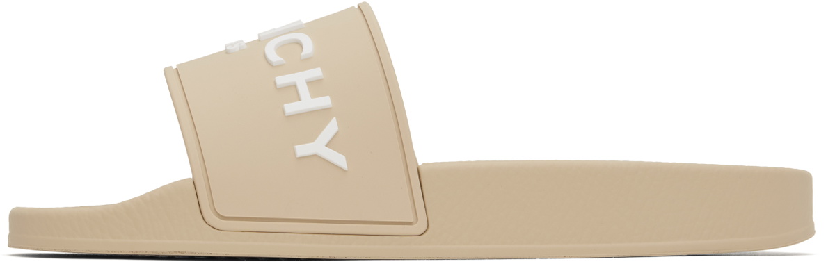 Givenchy Beige Rubber Pool Slides
