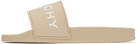 Givenchy Beige Rubber Pool Slides
