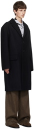 Dries Van Noten Black Notched Lapel Coat