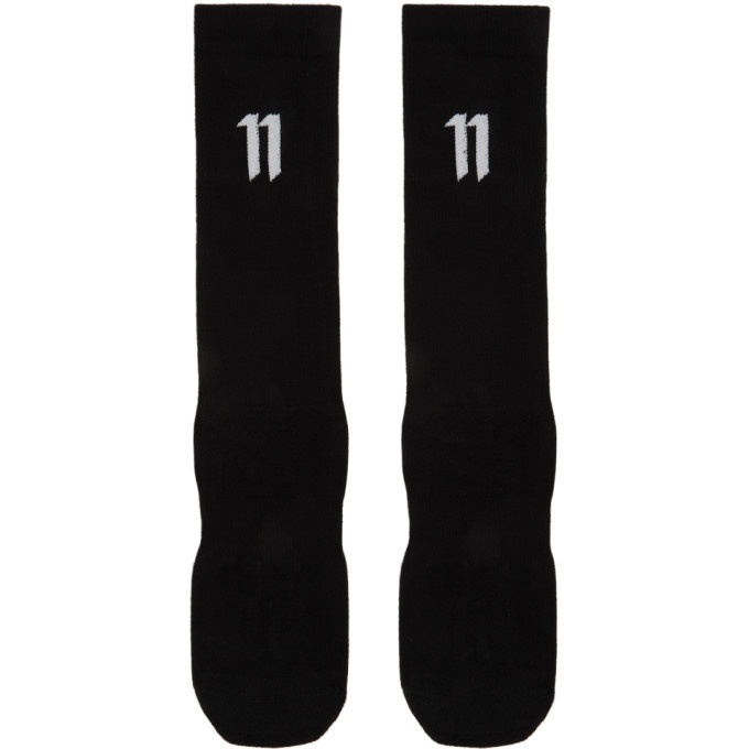 Photo: 11 by Boris Bidjan Saberi Black Bamboo Logo Socks
