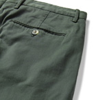 Zanella - Noah Garment-Dyed Washed Stretch-Cotton Trousers - Green