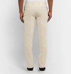 Incotex - Slim-Fit Garment-Dyed Stretch-Cotton Moleskin Trousers - Cream