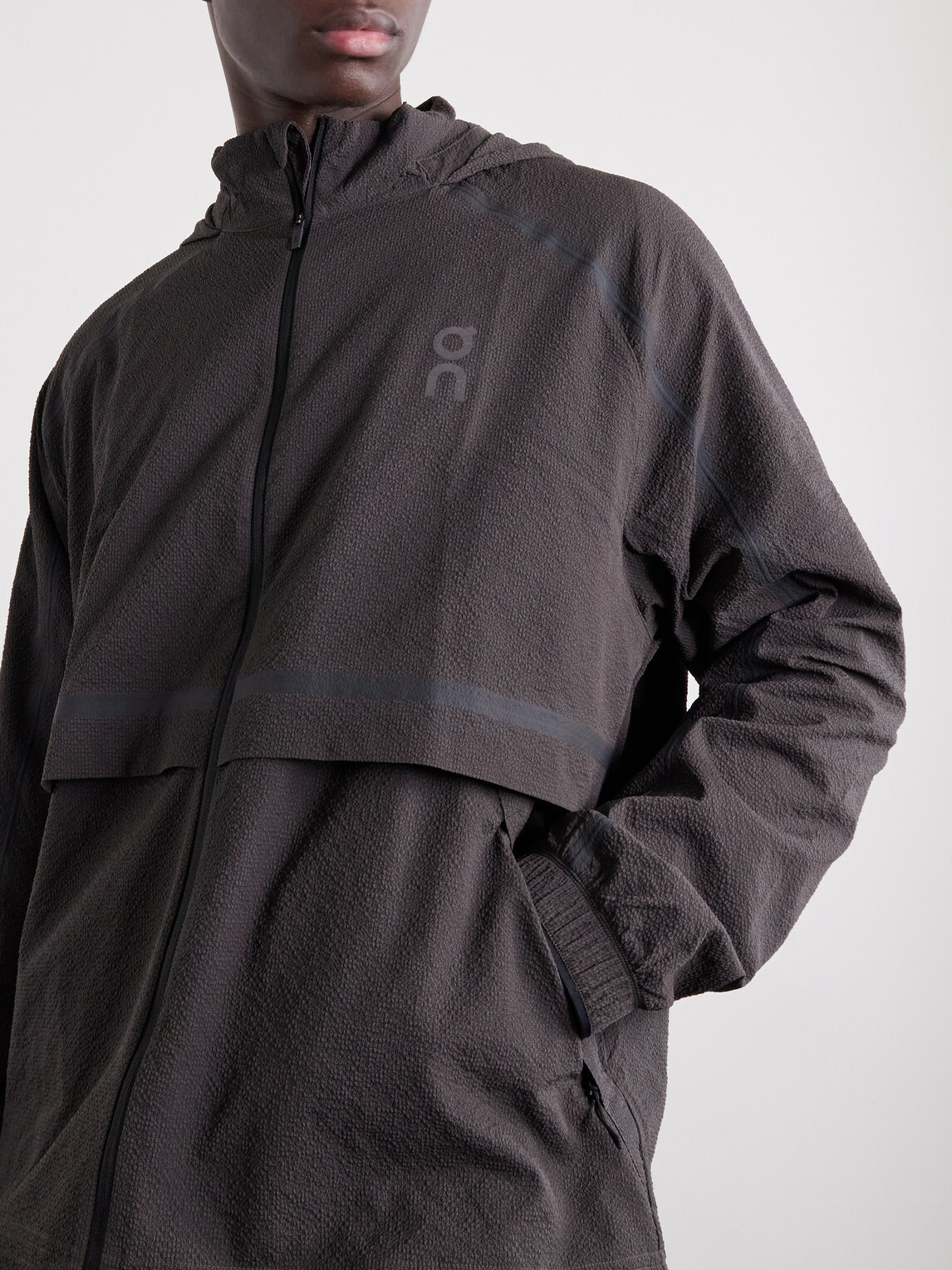 On - Performance Volt Jacquard-Woven Running Jacket - Brown