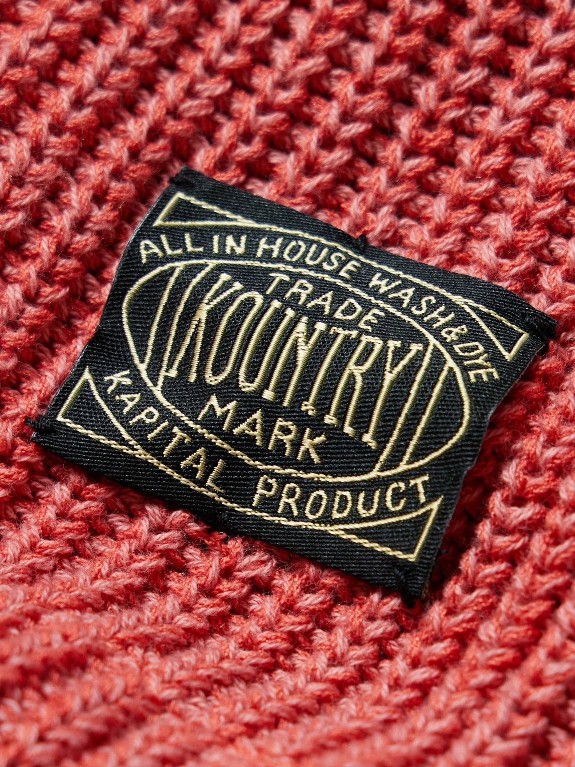 KAPITAL - Rugger Distressed Striped Ribbed Cotton-Blend Polo KAPITAL - Rugger Distressed Striped Ribbed Cotton-Blend Polo
