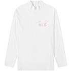 Martine Rose Men's Long Sleeve Mock Neck T-Shirt in White