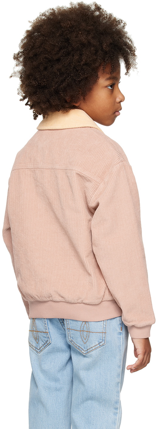 Repose AMS Kids Pink Spread Collar Bomber Jacket