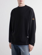 Moncler - Logo-Detailed Cotton-Jersey T-Shirt - Black