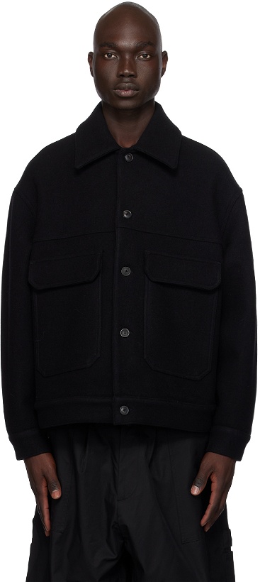 Photo: Lownn Black Relaxed Fit Jacket