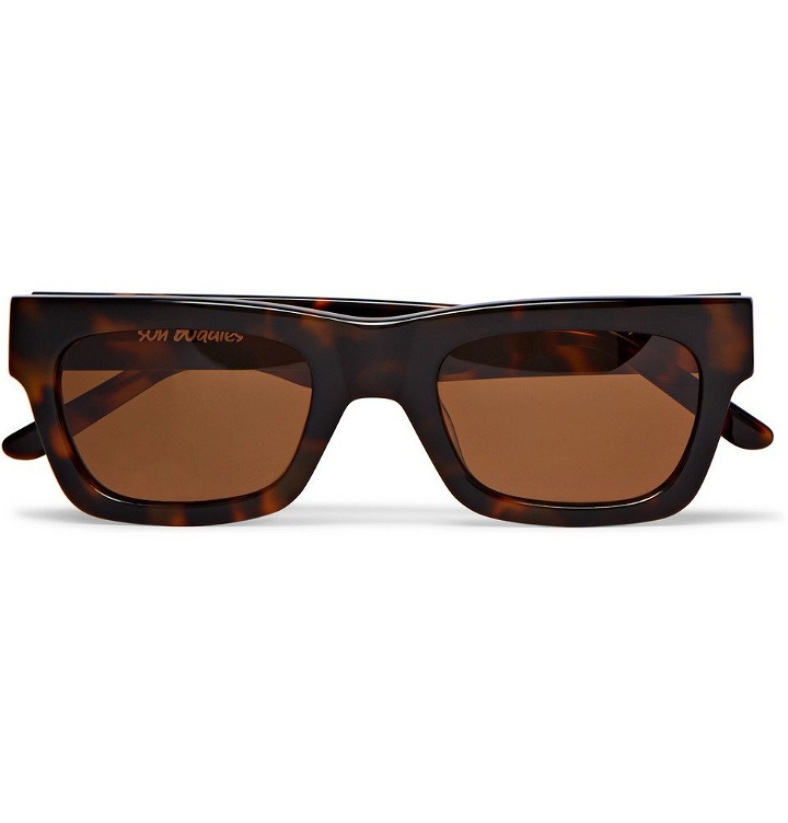 Photo: Sun Buddies - Greta Square-Frame Tortoiseshell Acetate Sunglasses - Men - Tortoiseshell