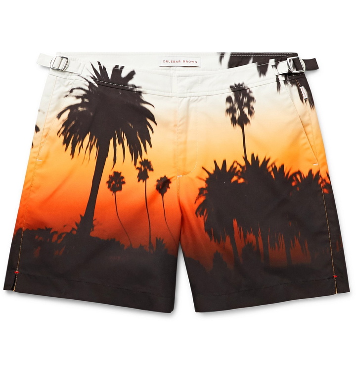 Photo: Orlebar Brown - Bulldog Mid-Length Printed Swim Shorts - Orange