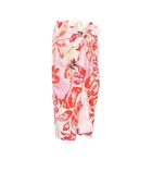 Marni - Floral cotton-blend midi wrap skirt