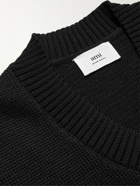 AMI PARIS - Oversized Logo-Embroidered Virgin Wool Sweater - Unknown
