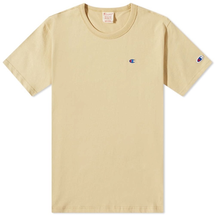 Photo: Champion Reverse Weave Men's Classic T-Shirt in Taupe