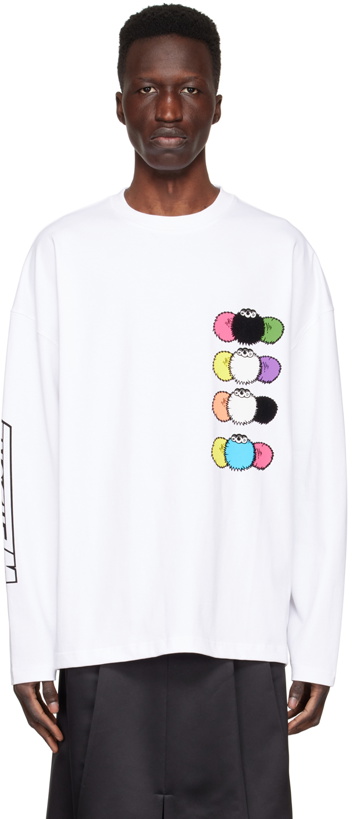 Photo: We11done White Cotton Long Sleeve T-Shirt