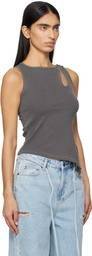 Ksubi Gray Twisted Tank Top