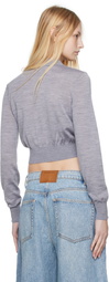 alexanderwang.t Gray High-Frequency Stacked Logo Cardigan