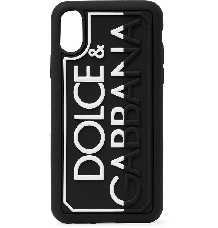 Photo: Dolce & Gabbana - Logo-Print Rubber iPhone X and XS Case - Black