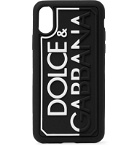 Dolce & Gabbana - Logo-Print Rubber iPhone X and XS Case - Black
