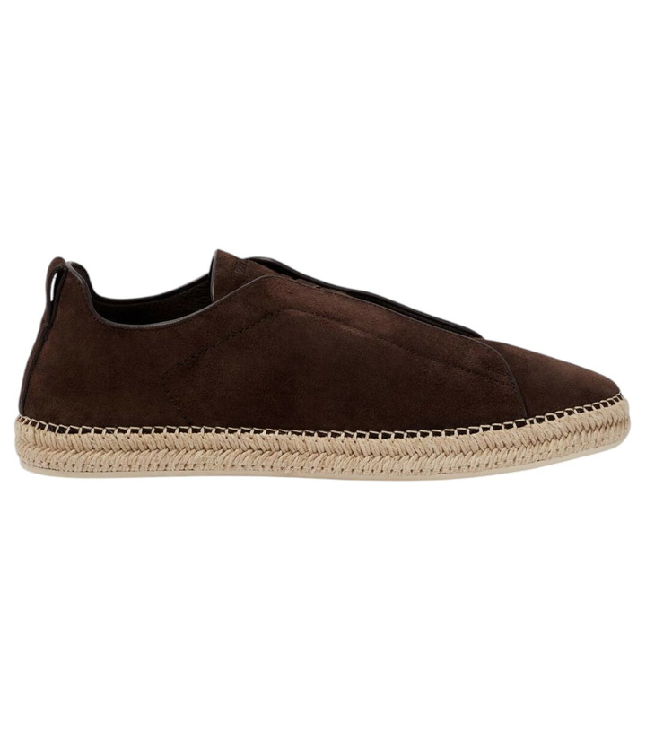 Photo: Zegna Triple Stitch suede espadrilles