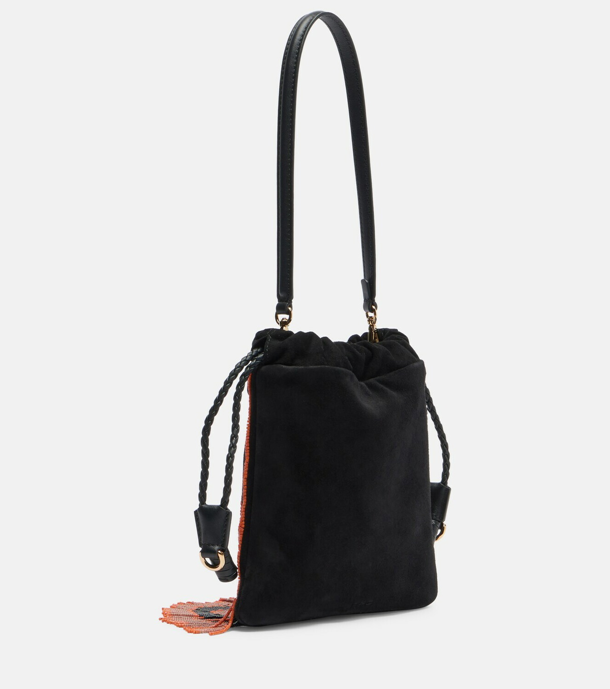 Etro Kalispera Small beaded suede shoulder bag