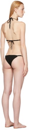 TOM FORD Black Knit Crochet Bikini