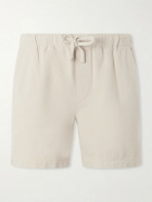 FRAME - Straight-Leg Cotton-Canvas Drawstring Shorts - Neutrals