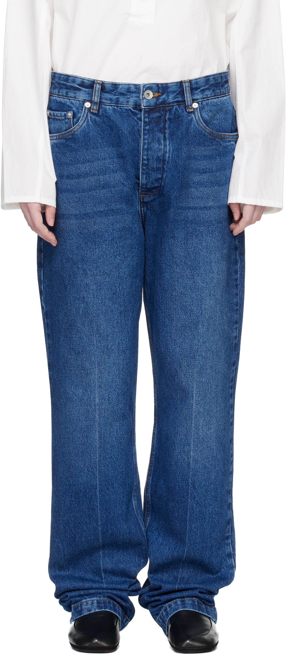 Studio Nicholson Blue Barra Denim Jeans