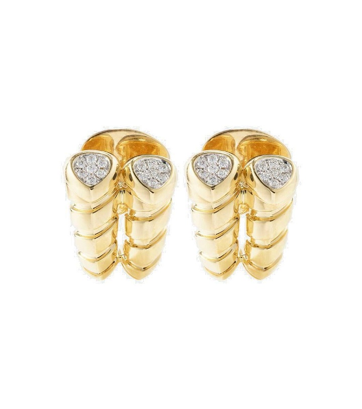 Photo: Marina B Trisolina 18kt gold earrings with diamonds