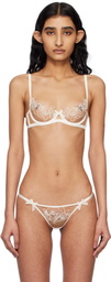 Agent Provocateur Off-White & Beige Lindie Bra
