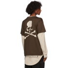 mastermind WORLD Brown and Beige Layered Long Sleeve T-Shirt
