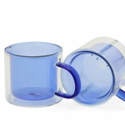 The Conran Shop Double Wall Mug - Set of 2 in Blue 