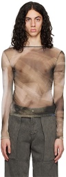 Serapis Khaki Logs Long Sleeve T-Shirt