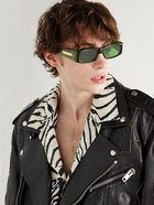 Jacques Marie Mage - Enfants Riches Déprimés The Upsetter Rectangular-Frame Acetate and Gold-Tone Sunglasses