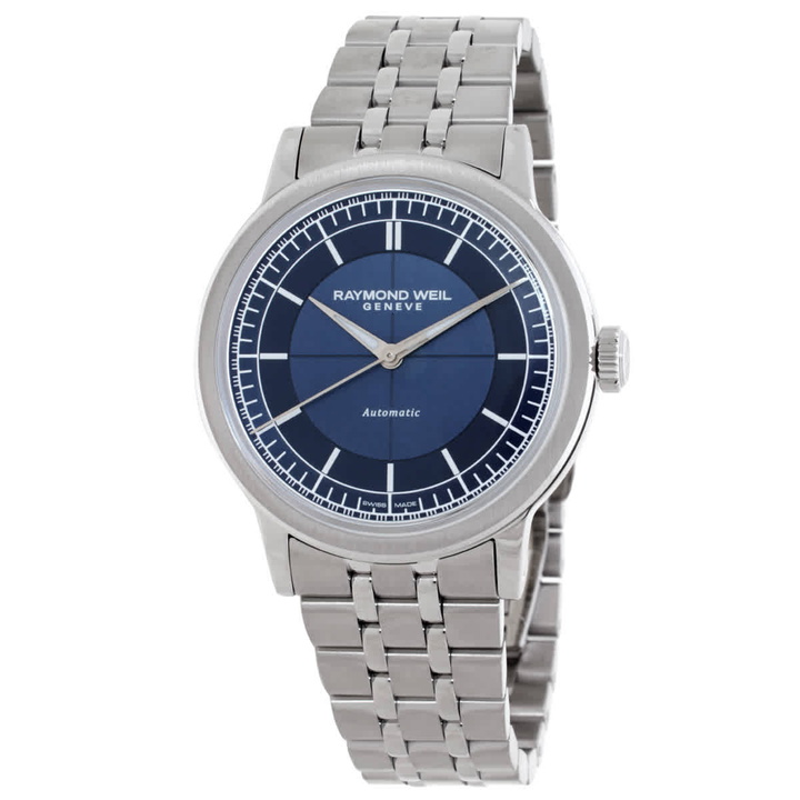 Photo: Raymond Weil Millesime Automatic Blue Dial Mens Watch 2925-ST-50001